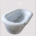 Custom made carrara white marble stone bathtub